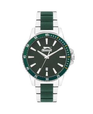Mężczyźni klasyczny kwarcowy analogowe Zegarek SLAZENGER SL.9.2219.1.04 Zielony Wybierz 45mm