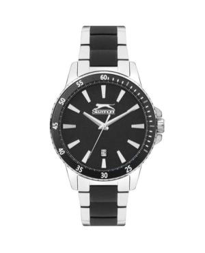 Men Klassisch Quartz Analog Watch SLAZENGER SL.9.2219.1.01 Schwarz Dial 45mm