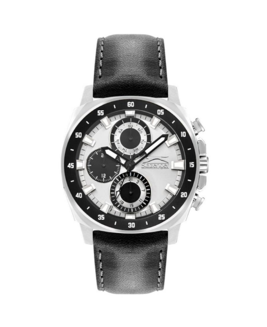 Men Classic Quartz Analog Watch SLAZENGER SL.9.2293.2.04 Black Dial 45mm