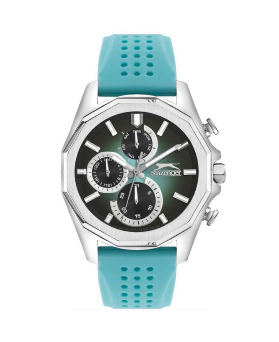 Men Klasické Quartz Analog Watch SLAZENGER SL.9.2313.2.03 Černá Dial 45mm