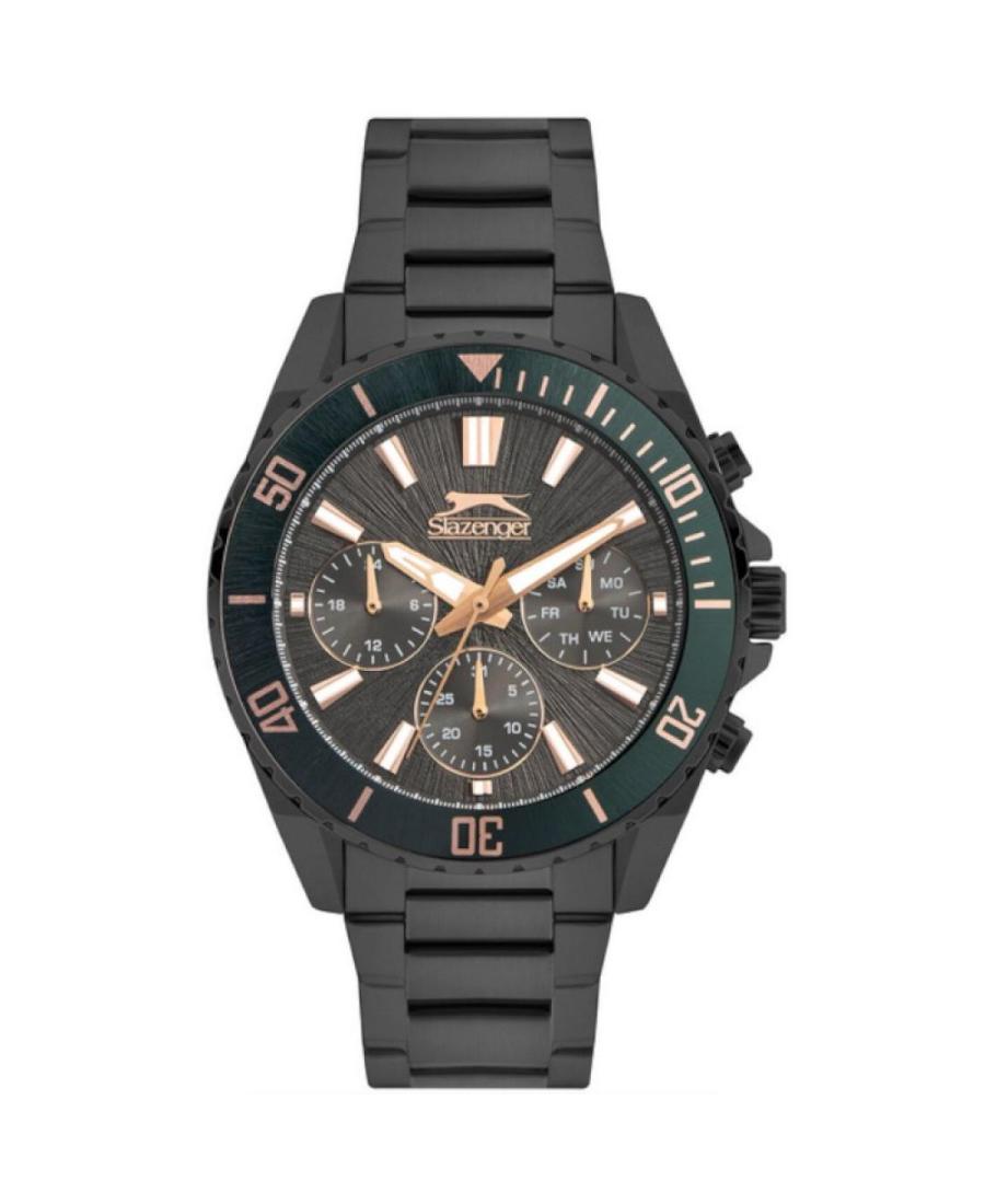 Vyriškas Klasikinis Kvarcinis Rodyklinis Watch SLAZENGER SL.9.2273.2.03 Juodas Dial 43mm