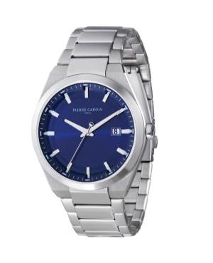Men Klasické Quartz Analog Watch PIERRE CARDIN CML.0016 Modrá Dial 42mm
