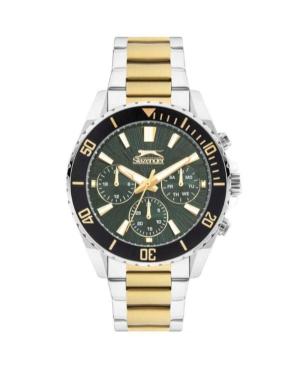Men Klassisch Quartz Analog Watch SLAZENGER SL.9.2273.2.05 Grün Dial 43mm