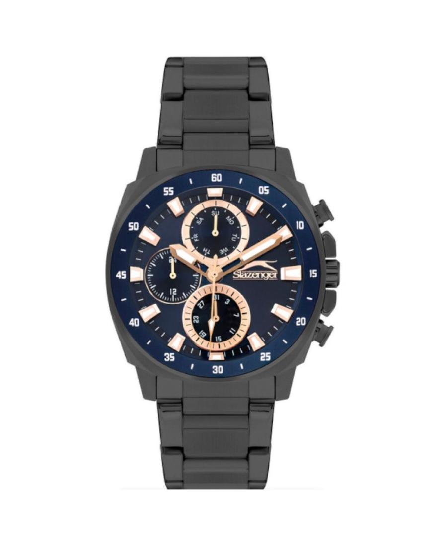 Men Classic Quartz Analog Watch SLAZENGER SL.9.2292.2.04 Blue Dial 45mm