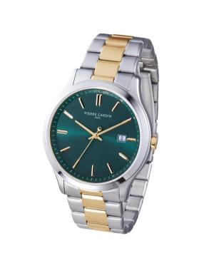 Мужские Классические Кварцевые Аналоговый Часы PIERRE CARDIN CQI.0009 Зелёный Циферблат 42mm