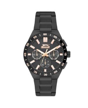 Men Classic Quartz Analog Watch SLAZENGER SL.9.2285.2.05 Black Dial 45mm