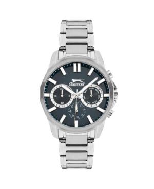 Men Klasické Quartz Analog Watch SLAZENGER SL.9.2300.2.04 Silver color Dial 43mm