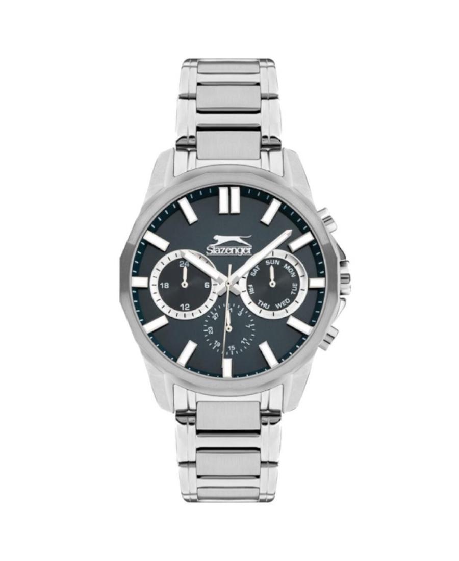 Men Klasické Quartz Analog Watch SLAZENGER SL.9.2300.2.04 Silver color Dial 43mm