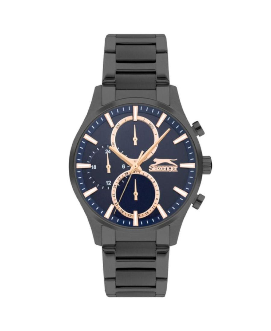 Men Klassisch Quartz Analog Watch SLAZENGER SL.9.2283.2.05 Blau Dial 43mm