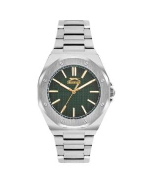 Men Klassisch Quartz Analog Watch SLAZENGER SL.9.2305.1.02 Grün Dial 43mm