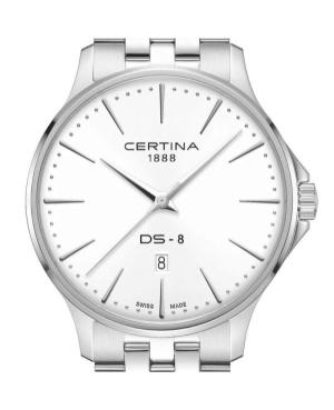 Men Klassisch Swiss Quartz Analog Watch CERTINA C045.410.11.011.00 Weiß Dial 40mm image 4