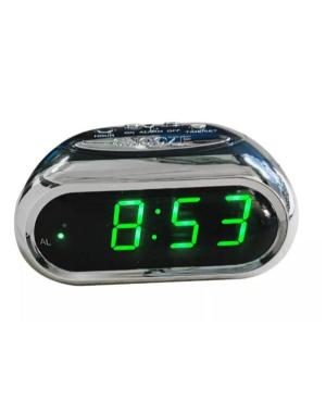Electric Alarm Clock PERFECT JB-21608/GREEN Steel color Plastic Černá