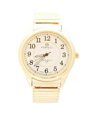 Men Klassisch Quartz Analog Watch PERFECT X409-02/YELLOW Gold color Dial 40mm