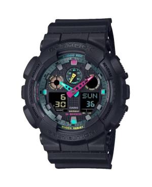 Men Sports Functional Diver Japan Quartz Analog Watch Alarm CASIO GA-100MF-1AER G-Shock Black Dial 51mm