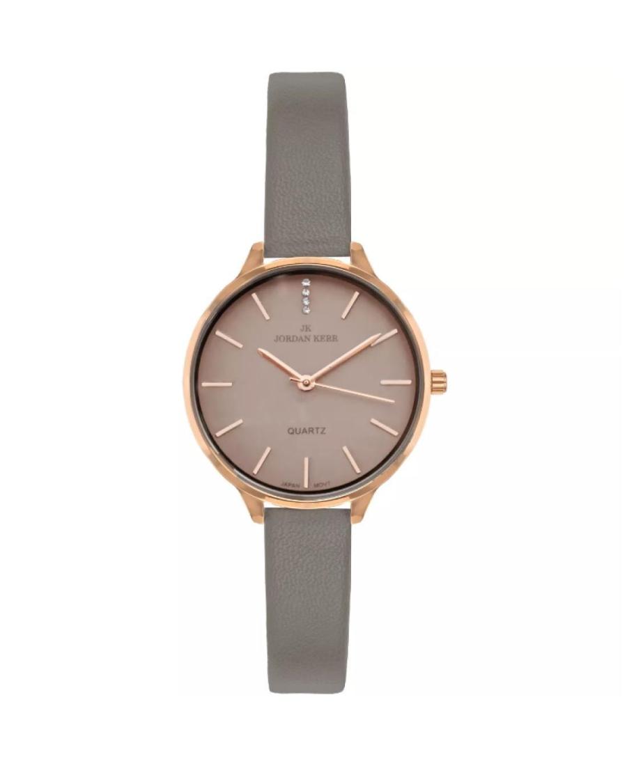 Moteriškas Klasikinis Kvarcinis Rodyklinis Watch JORDAN KERR I2032/IPR/GREY Silver color Dial 34mm