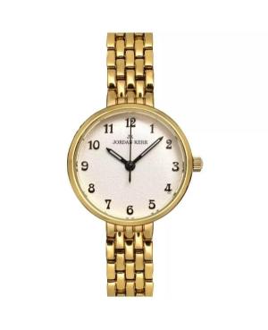 Women Klasické Quartz Analog Watch JORDAN KERR L1019/IPG Silver Dial 27mm