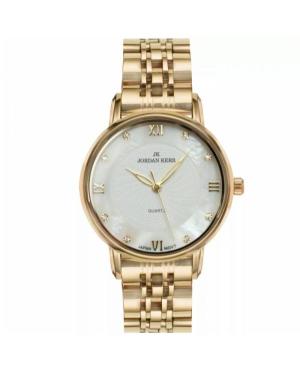 Women Fashion Classic Quartz Analog Watch JORDAN KERR I2038/IPG/INDEX Mother of Pearl Dial 34mm