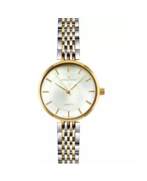 Women Fashion Classic Quartz Analog Watch JORDAN KERR I2042/TT/GOLD Silver Dial