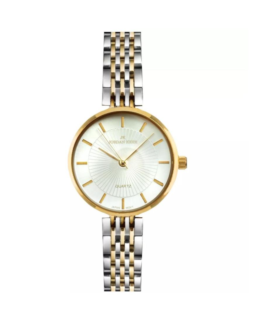 Women Klasické Fashion Quartz Analog Watch JORDAN KERR I2042/TT/GOLD Silver Dial