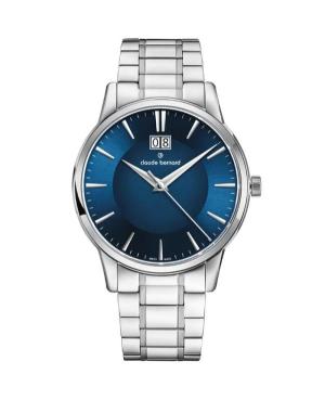 Men Classic Swiss Quartz Analog Watch CLAUDE BERNARD 63003 3M2 BUIN Blue Dial 40mm