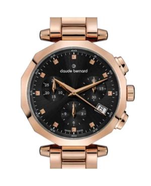 Women Klassisch Swiss Quartz Analog Watch Chronograph CLAUDE BERNARD 10251 37RM NANR Schwarz Dial 36mm image 3