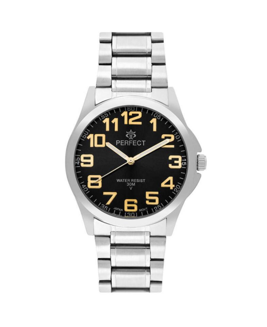 Men Klasické Quartz Analog Watch PERFECT P012-04 Černá Dial