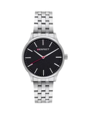 Men Klassisch Quartz Analog Watch PERFECT M110 -02 Schwarz Dial 45mm