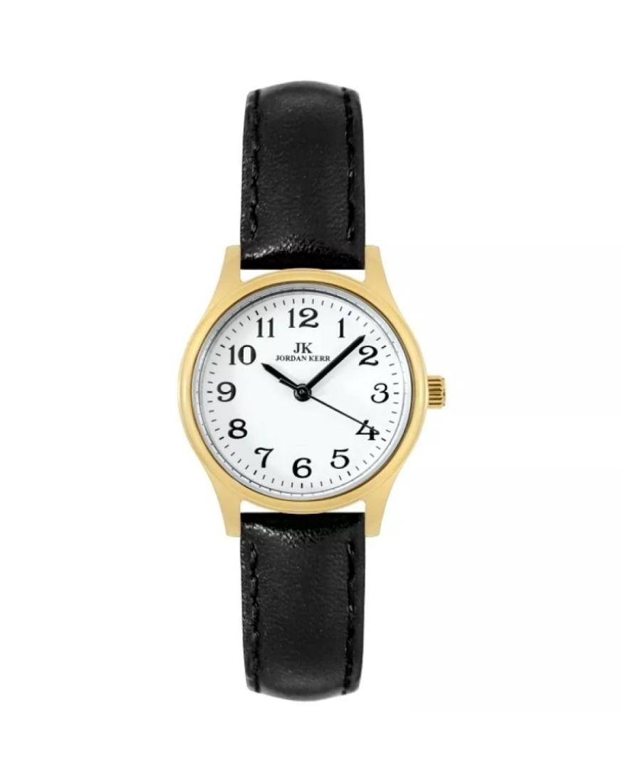 Women Klasické Quartz Analog Watch JORDAN KERR C4009/S/S/GOLD/STRAP Bílá Dial 29mm