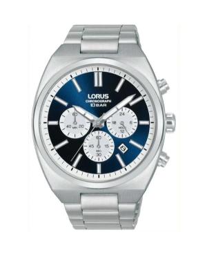 Men Klassisch Japan Quartz Analog Watch Chronograph LORUS RT363KX-9 Silver Dial 43mm