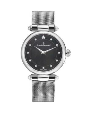 Kobiety klasyczny Szwajcar kwarcowy analogowe Zegarek CLAUDE BERNARD 20508 3M NANN Czarny Wybierz 34mm