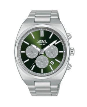 Men Klassisch Japan Quartz Analog Watch Chronograph LORUS RT365KX-9 Grün Dial 43mm
