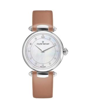 Women Classic Swiss Quartz Analog Watch CLAUDE BERNARD 20508 3CBEI NAN Mother of Pearl Dial 34mm