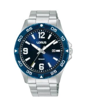 Men Klassisch Japan Quartz Analog Watch LORUS RH989QX-9 Blau Dial 42mm