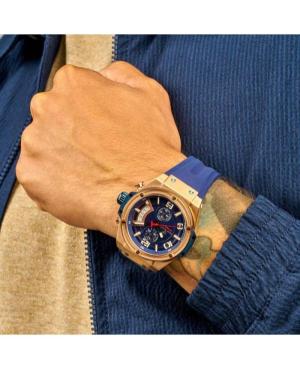 Men Sports Swiss Quartz Analog Watch Chronograph TIME FORCE TF5024MR-03 Blue Dial 46mm image 3
