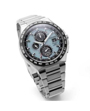 Mężczyźni klasyczny Funkcjonalny Japonia bateria słoneczna analogowe Zegarek Chronograf CITIZEN AT8238-84M Niebieska Wybierz 43. image 4