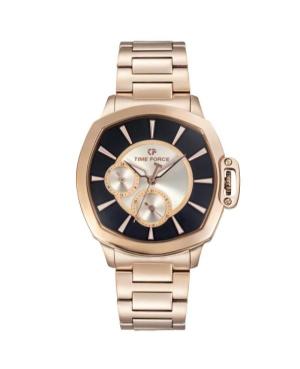 Women Classic Sports Swiss Quartz Analog Watch TIME FORCE TF5029LR-01M Golden Dial 36mm