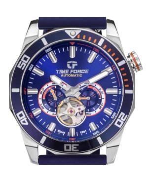 Men Sports Swiss Automatic Analog Watch Skeleton TIME FORCE TF5035M-03LTD Modrá Dial 44mm image 6