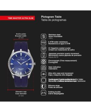 Vyriškas Sportinis Swiss Kvarcinis Rodyklinis Watch TIME FORCE TF5041M-03 Mėlyna Dial 41mm image 3