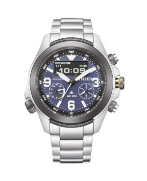 Vyriškas Su funkcijomis Sportinis Diver Japoniškas Kvarcinis Digital Watch Alarm CITIZEN JV1006-51L Mėlyna Dial 44mm image 1