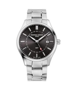 Men Classic Luxury Swiss Quartz Analog Watch FREDERIQUE CONSTANT FC-252DGS5B6B Black Dial 40mm