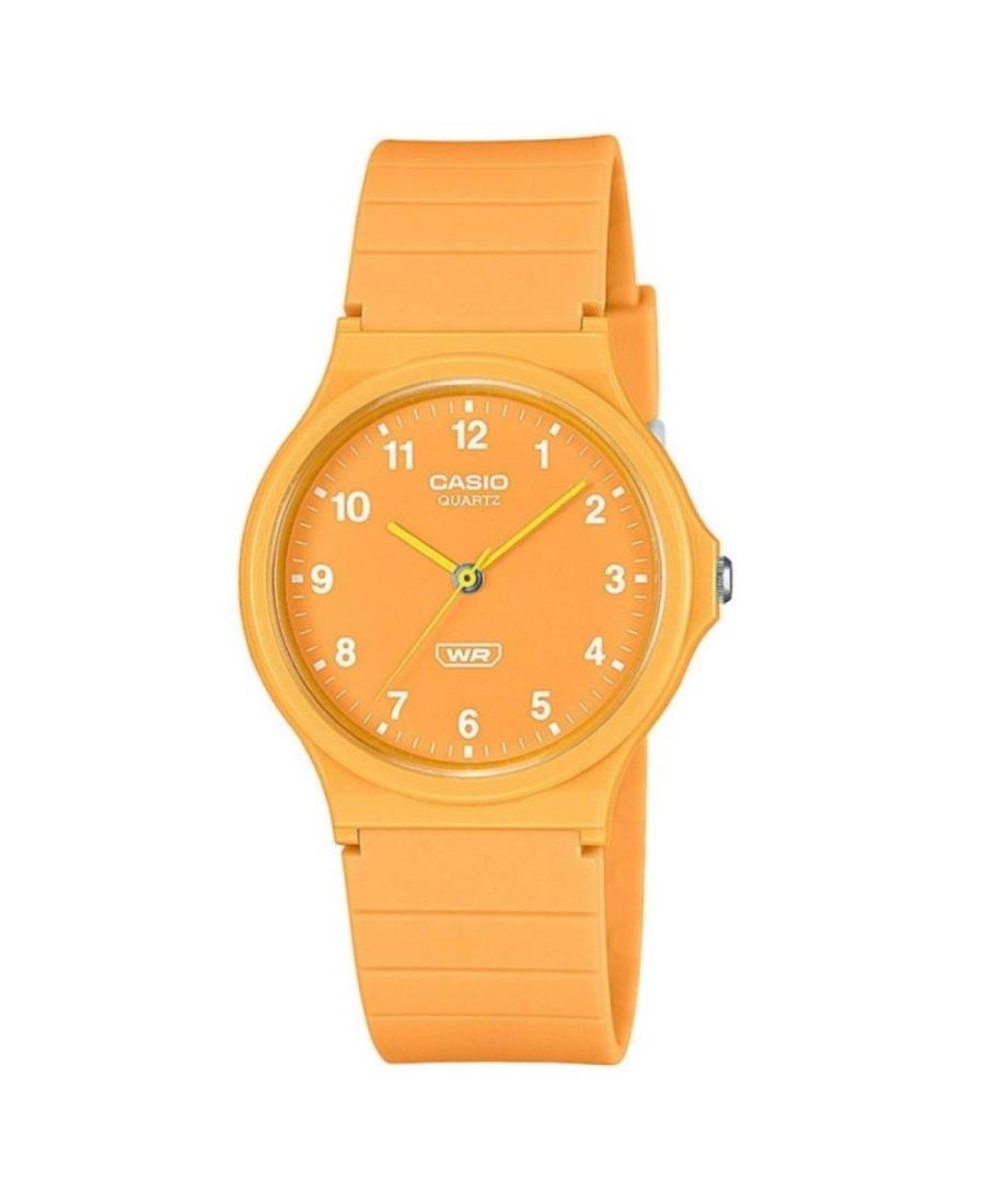 Vyriškas Sportinis Japoniškas Kvarcinis Rodyklinis Watch CASIO MQ-24B-9BEF Oranžinis Dial 35mm