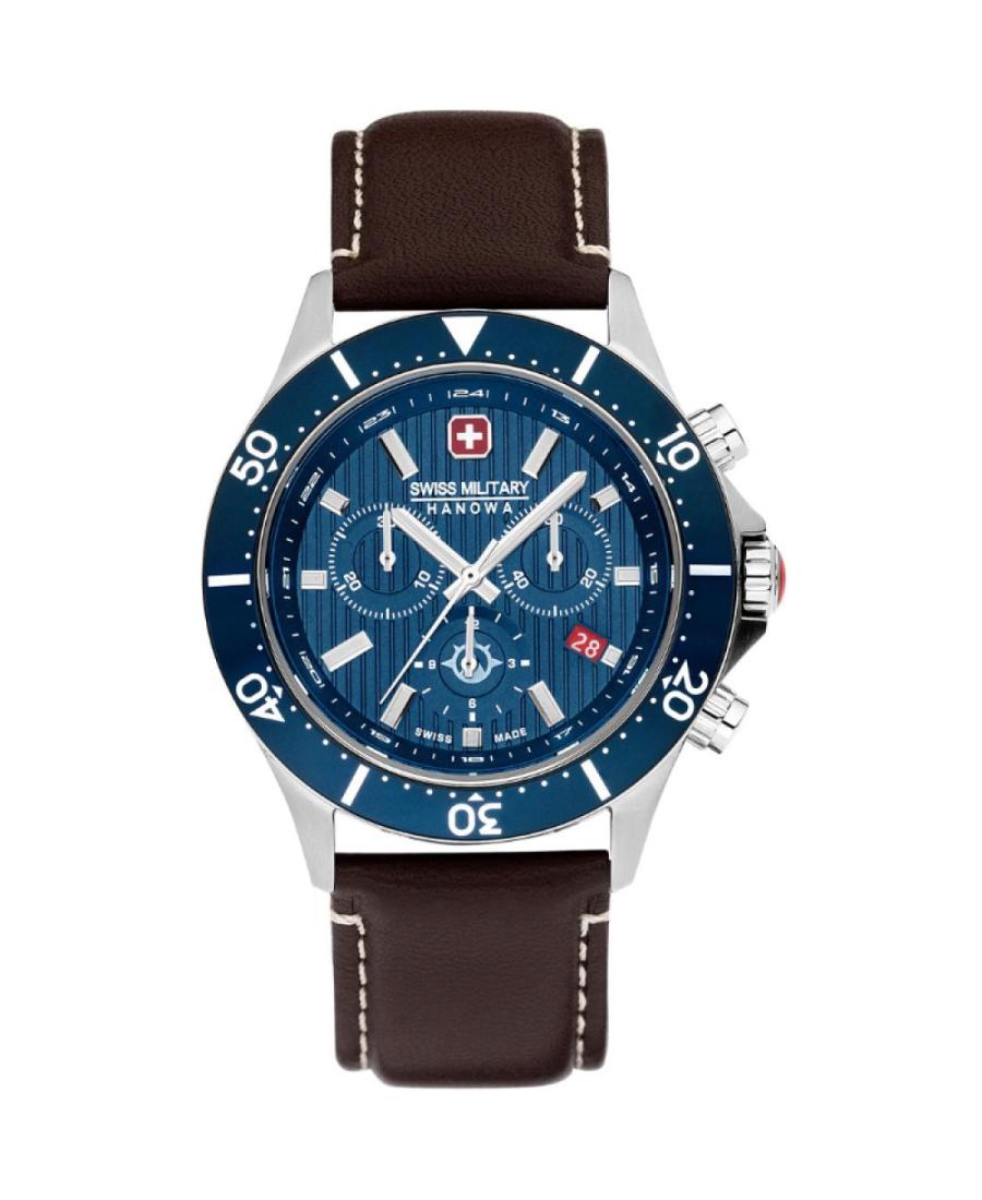 Men Sports Swiss Quartz Watch Chronograph SWISS MILITARY HANOWA SMWGC2100706 Blue Dial