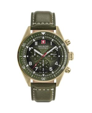 Mężczyźni sportowy Szwajcar kwarcowy analogowe Zegarek Chronograf SWISS MILITARY HANOWA SMWGC0003850 Zielony Wybierz 43mm