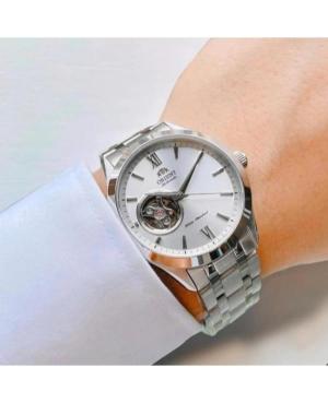Men Classic Japan Automatic Analog Watch Skeleton ORIENT TAG03001W0 Silver Dial image 2