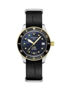 Women Classic Swiss Quartz Analog Watch CERTINA C044.210.26.051.00 Black Dial 37.5mm