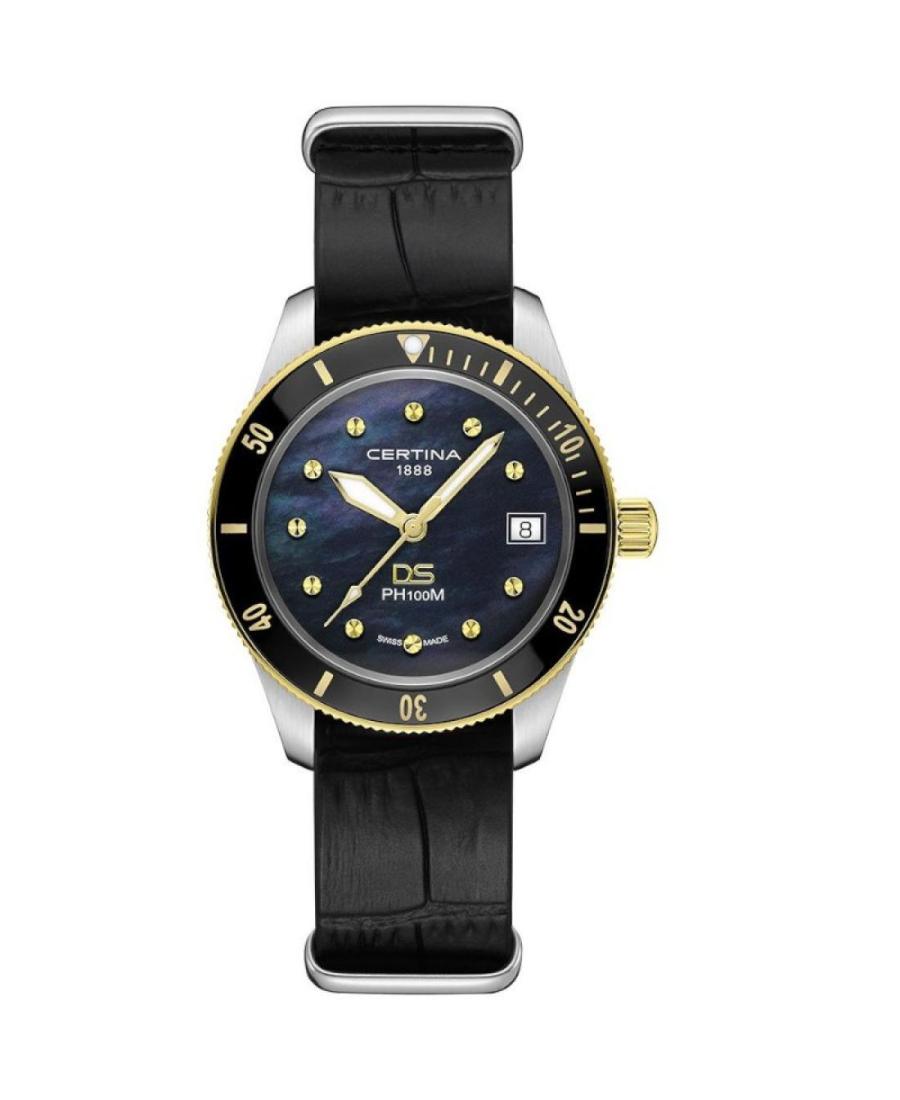 Women Klasické Swiss Quartz Analog Watch CERTINA C044.210.26.051.00 Černá Dial 37.5mm