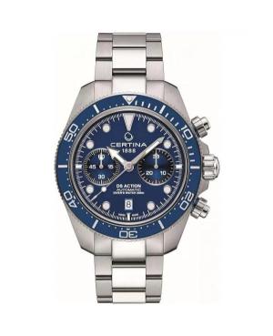 Mężczyźni sportowy Diver Luxury Szwajcar automatyczny analogowe Zegarek Chronograf CERTINA C032.827.11.041.00 Niebieska Wybierz 
