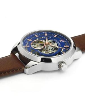 Men Fashion Classic Automatic Watch Skeleton PIERRE LANNIER 329F164 Blue Dial image 2