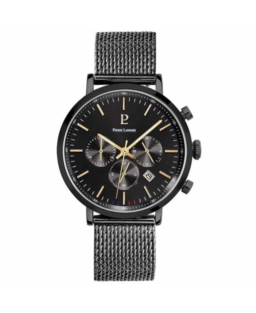 Mężczyźni klasyczny kwarcowy analogowe Zegarek Chronograf PIERRE LANNIER 222G439 Czarny Wybierz 43mm