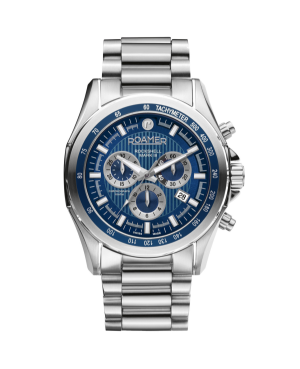 Men Sports Swiss Quartz Watch ROAMER 220837 41 45 20 Blue Dial 44mm